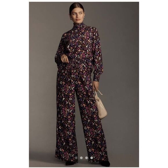 Anthropologie Essential Antwerp Extrovert Wide Leg Knit Pants Size 4 IT 36 - Picture 2 of 16